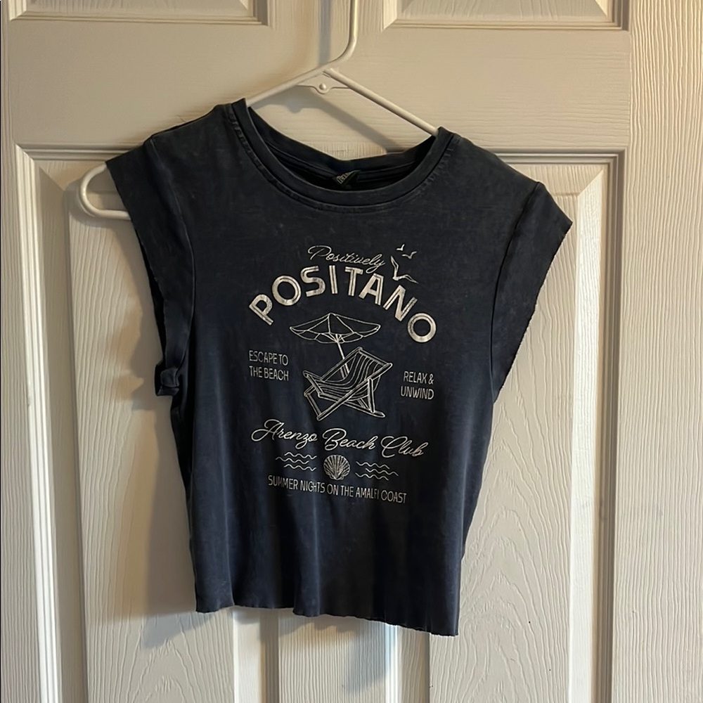 Black Positano Graphic Tee